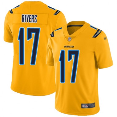 Los Angeles Chargers NFL Football Philip Rivers Gold Jersey Men Limited 17 Inverted Legend
